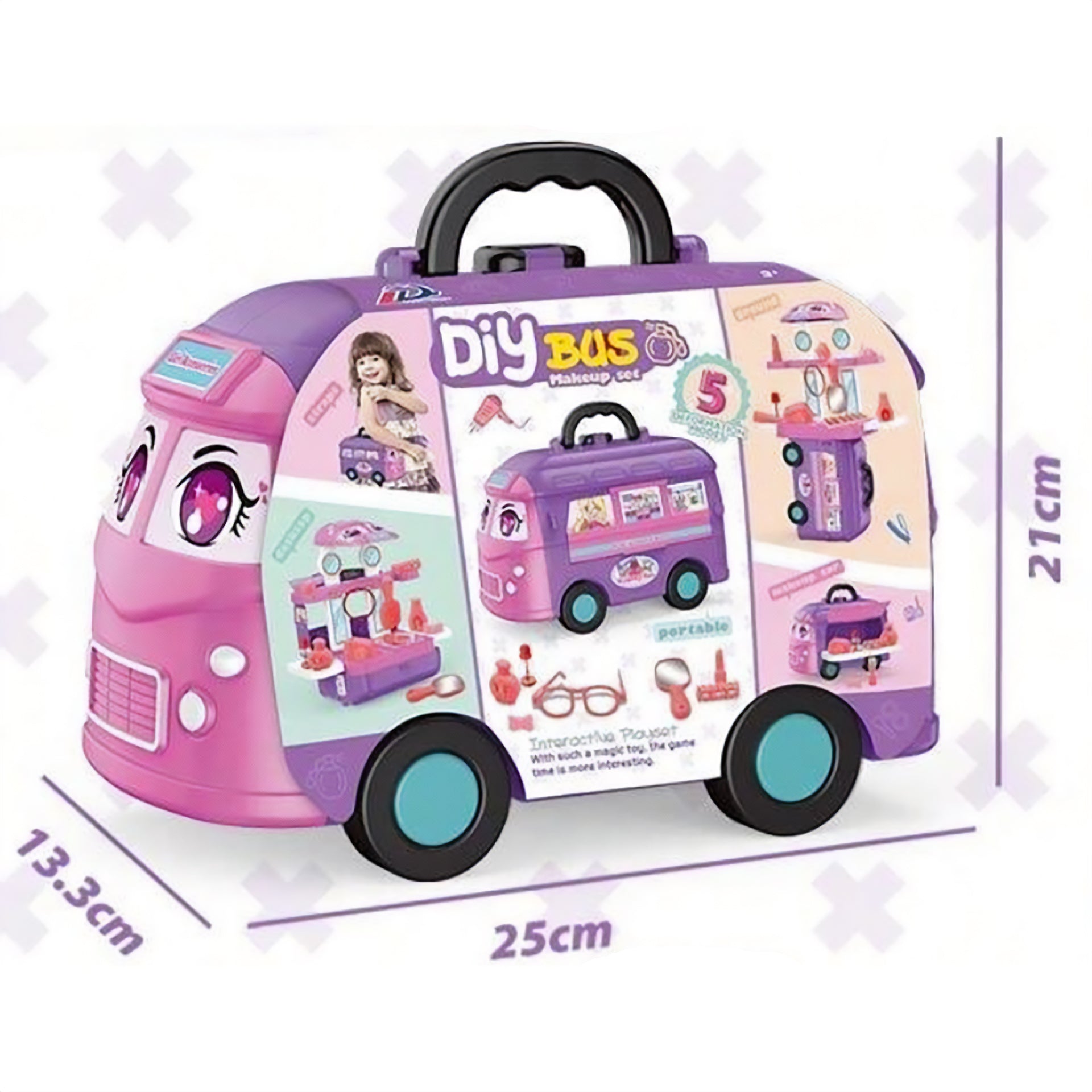 5 合 1 兒童梳妝台套裝巴士