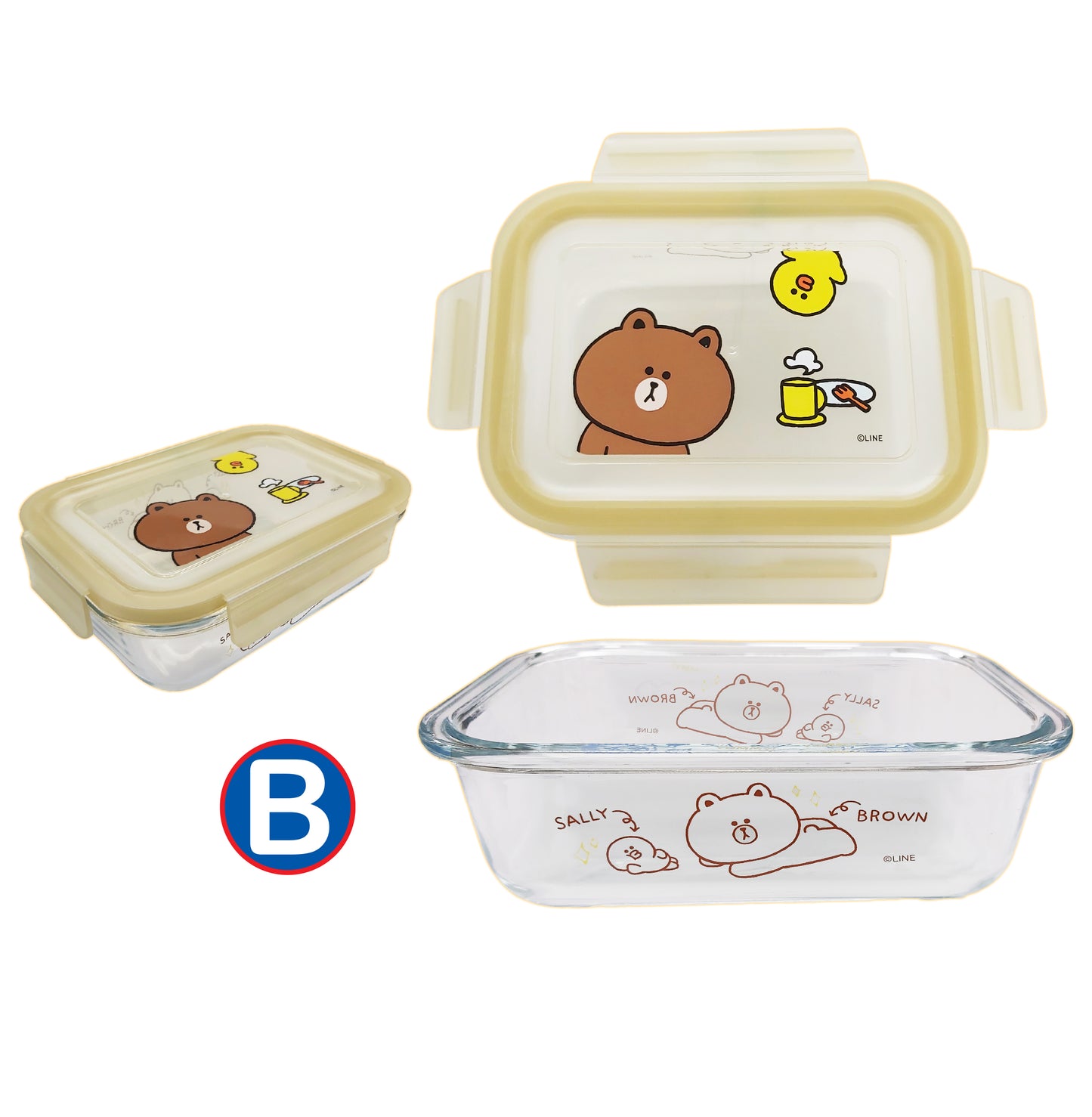 卡通人物640毫升玻璃保鮮盒