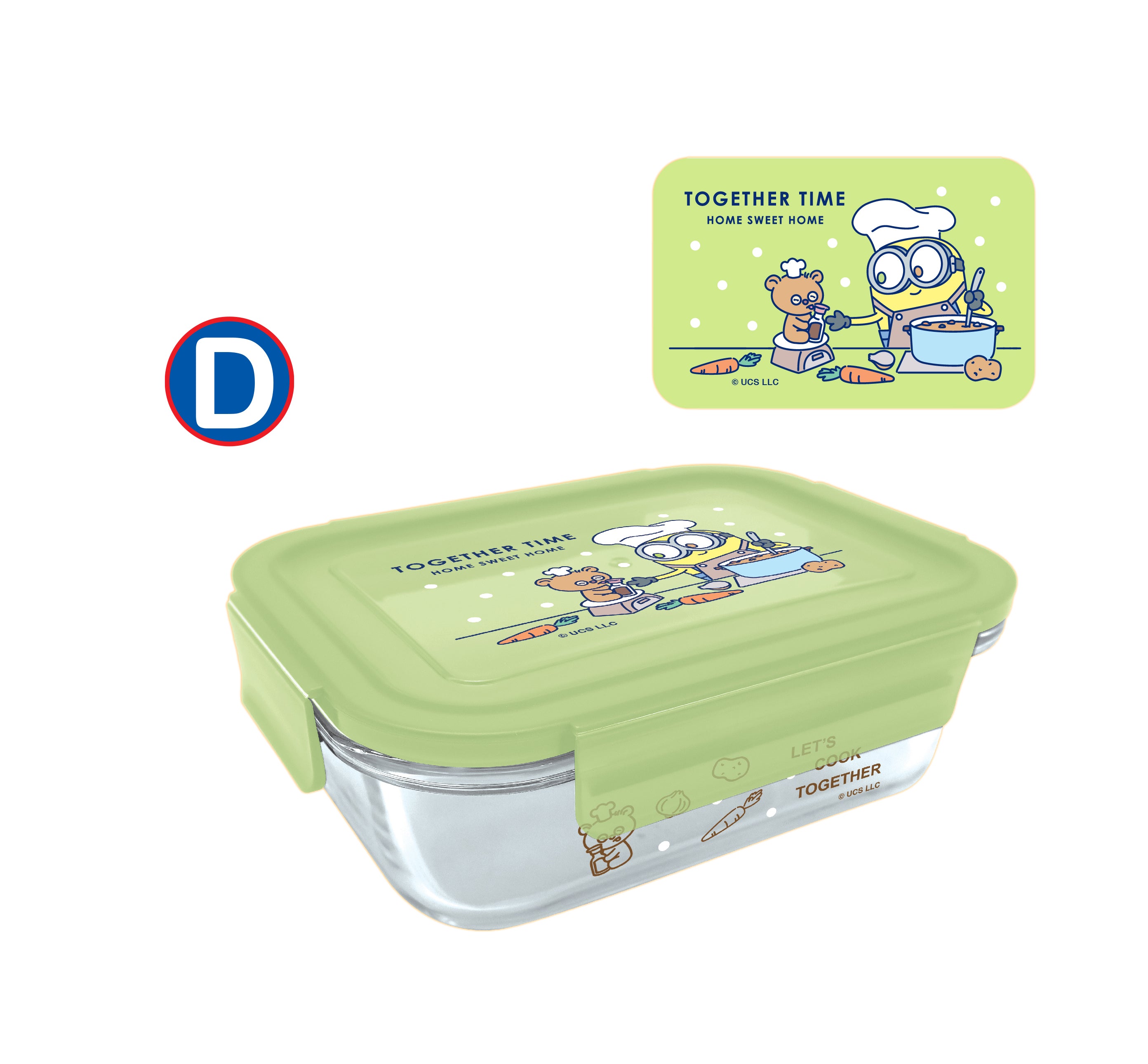 卡通人物640毫升玻璃保鮮盒