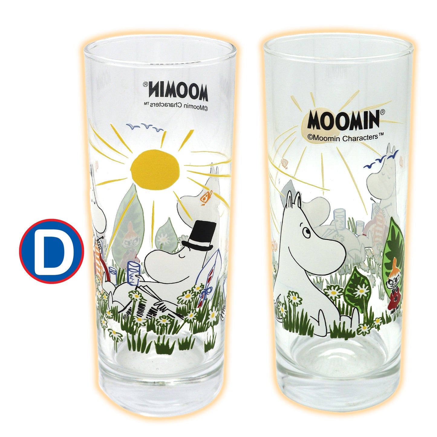 卡通正版有色手柄玻璃杯&玻璃對杯套裝