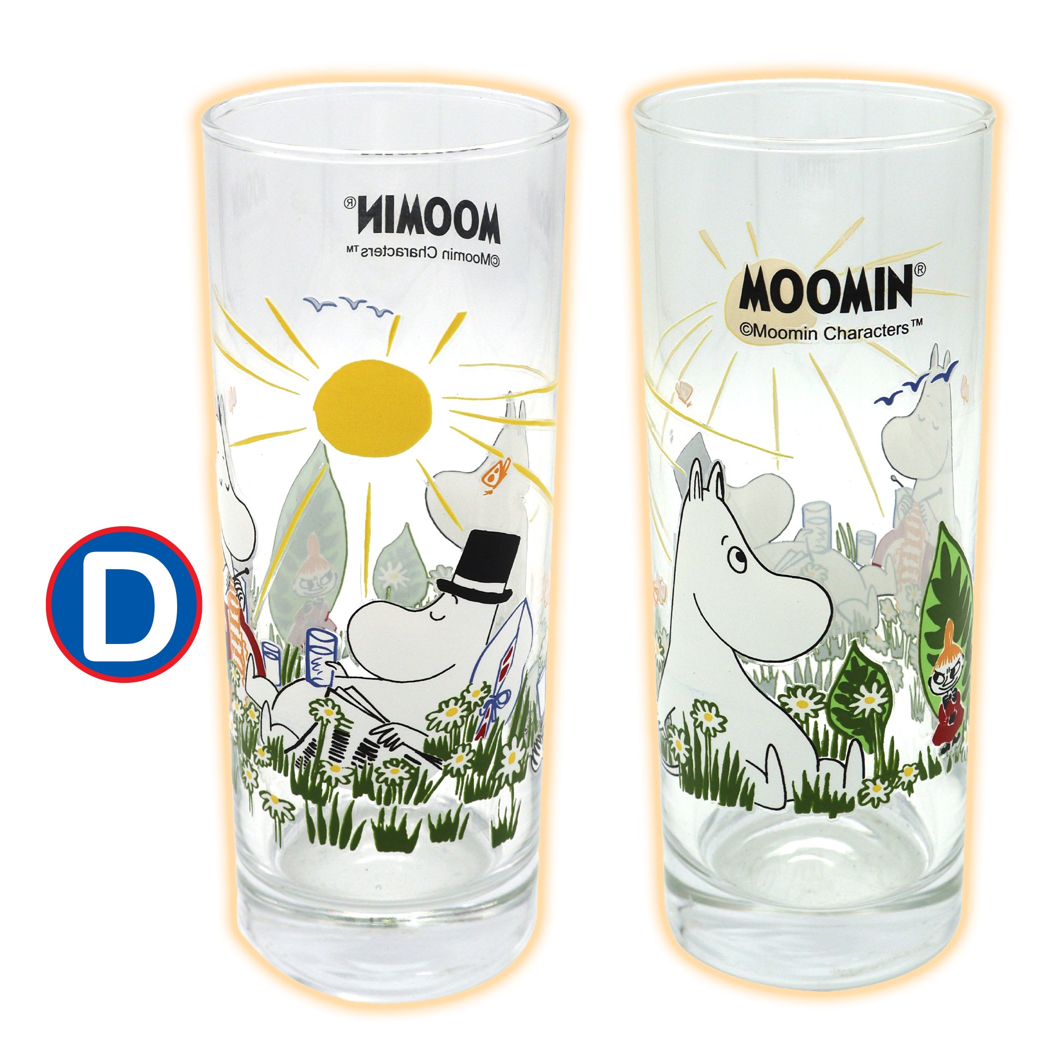 卡通正版有色手柄玻璃杯&玻璃對杯套裝