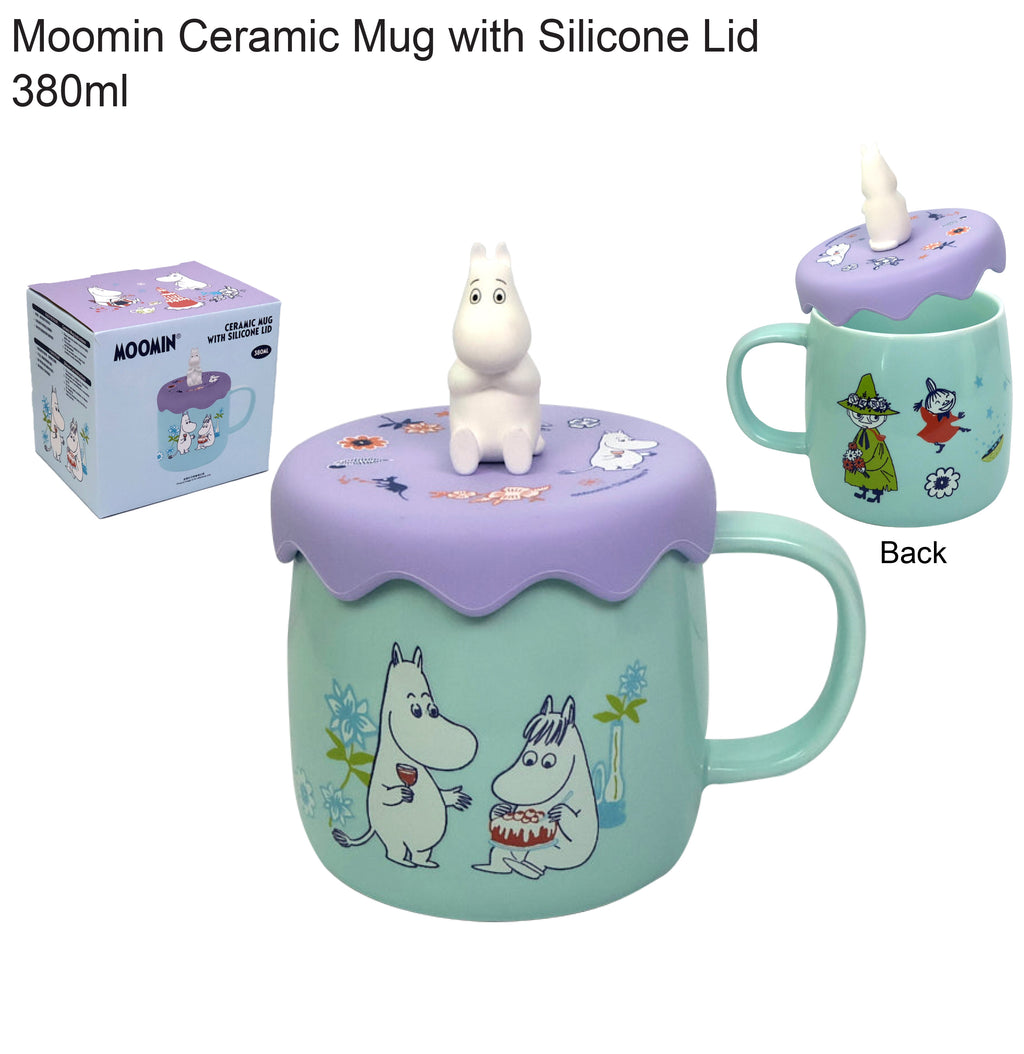 卡通品牌陶瓷杯連3D杯蓋套裝