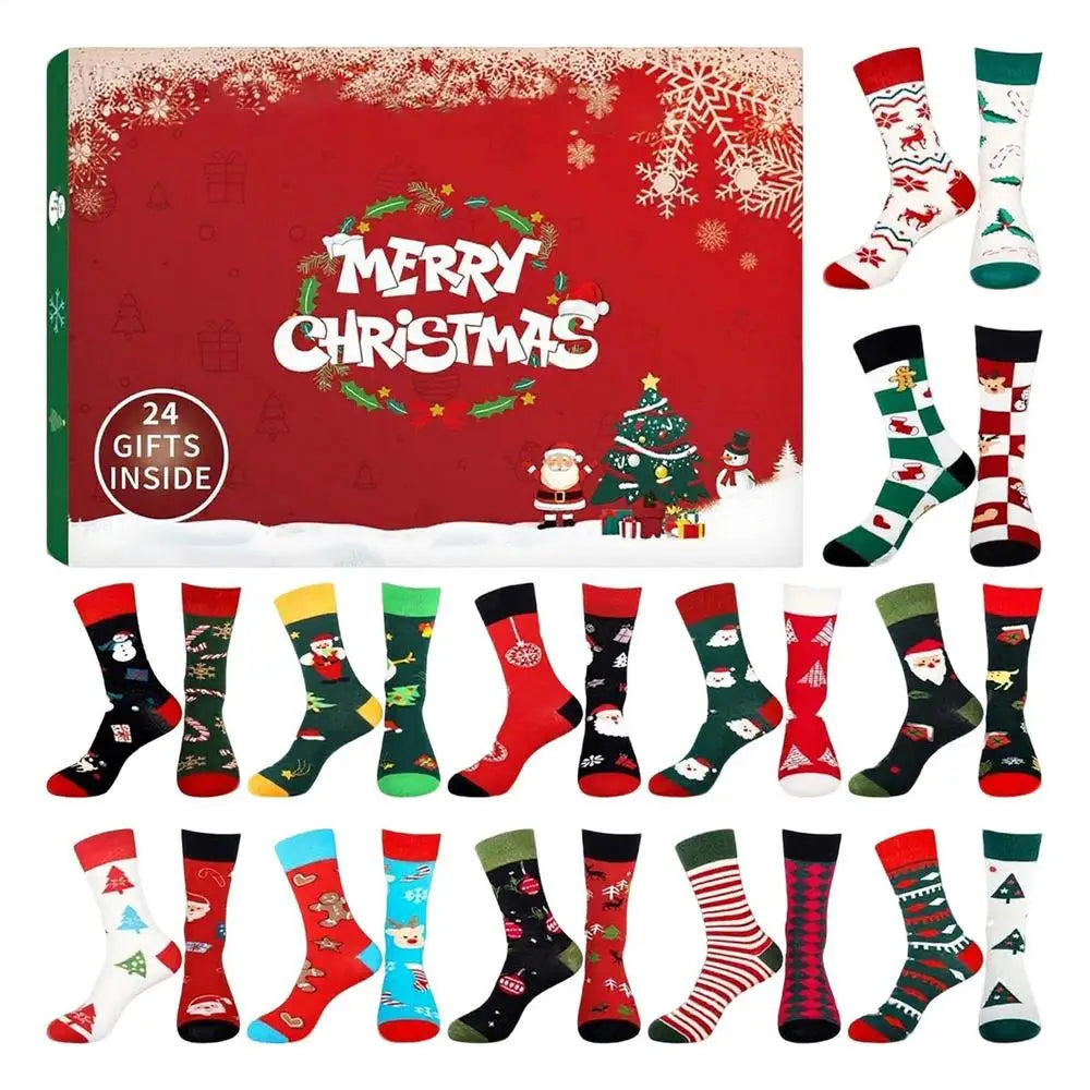 Christmas Advent 2025 24 Days Of Soft Socks Countdown Calendar