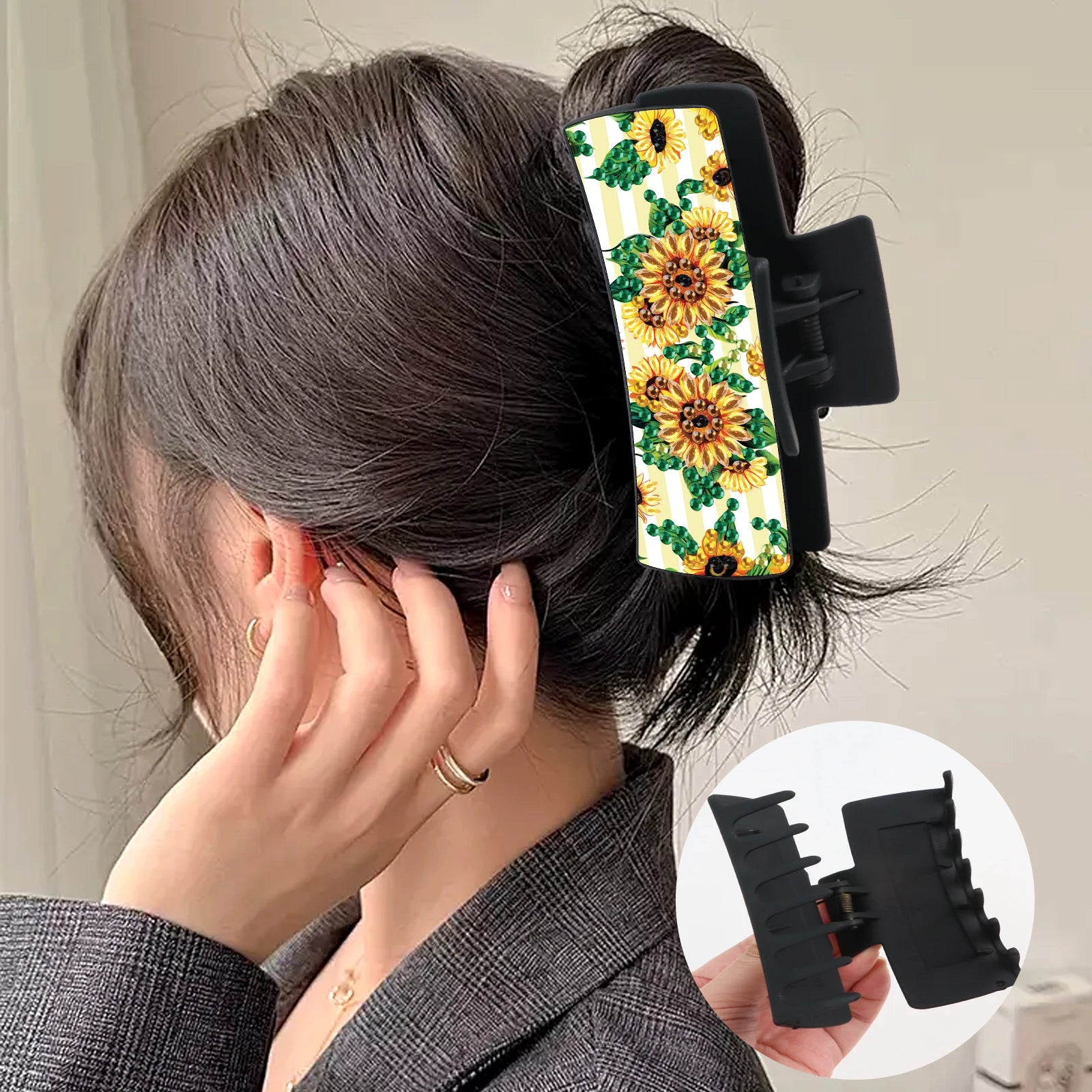 2pcs Diamond Painting Hair Claw Clips Kits for Adults