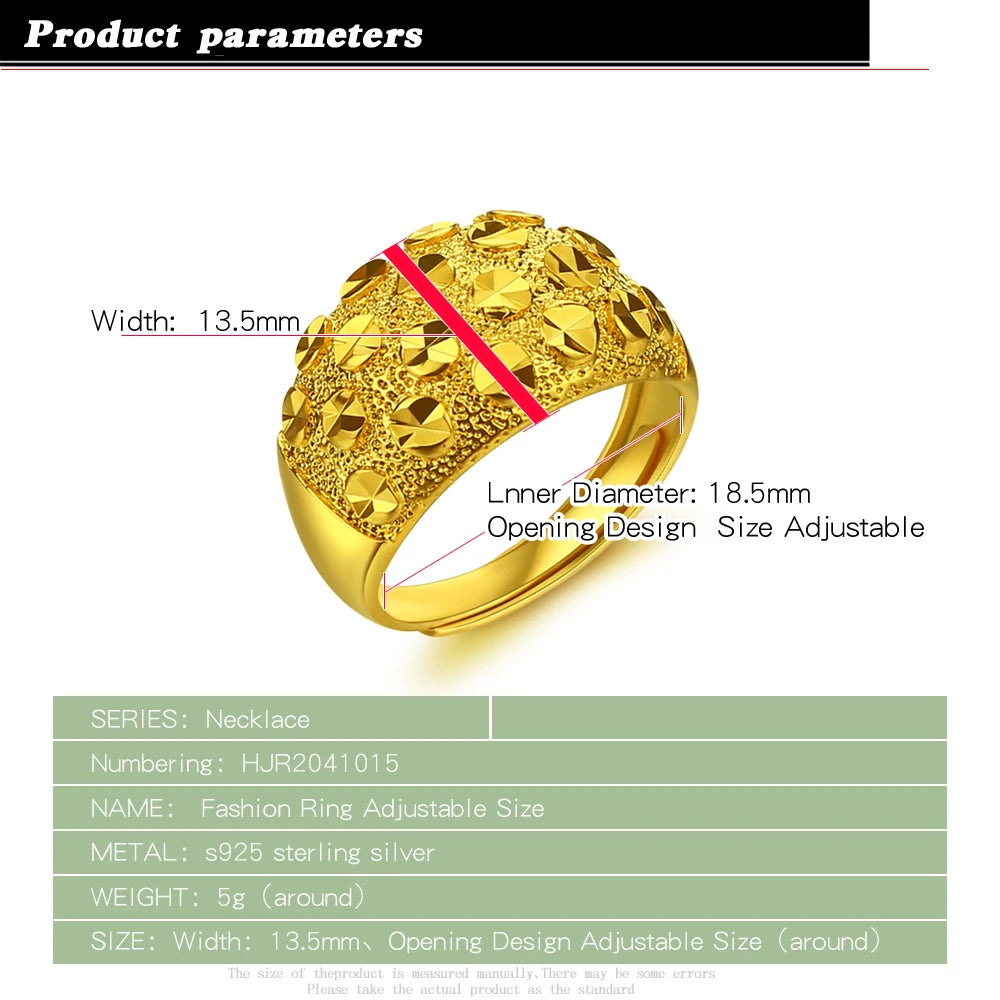 Gold-plated sterling silver ring