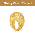 Hollow Out Big Nest Ring For Women 18k Gold Plated Brass Ring