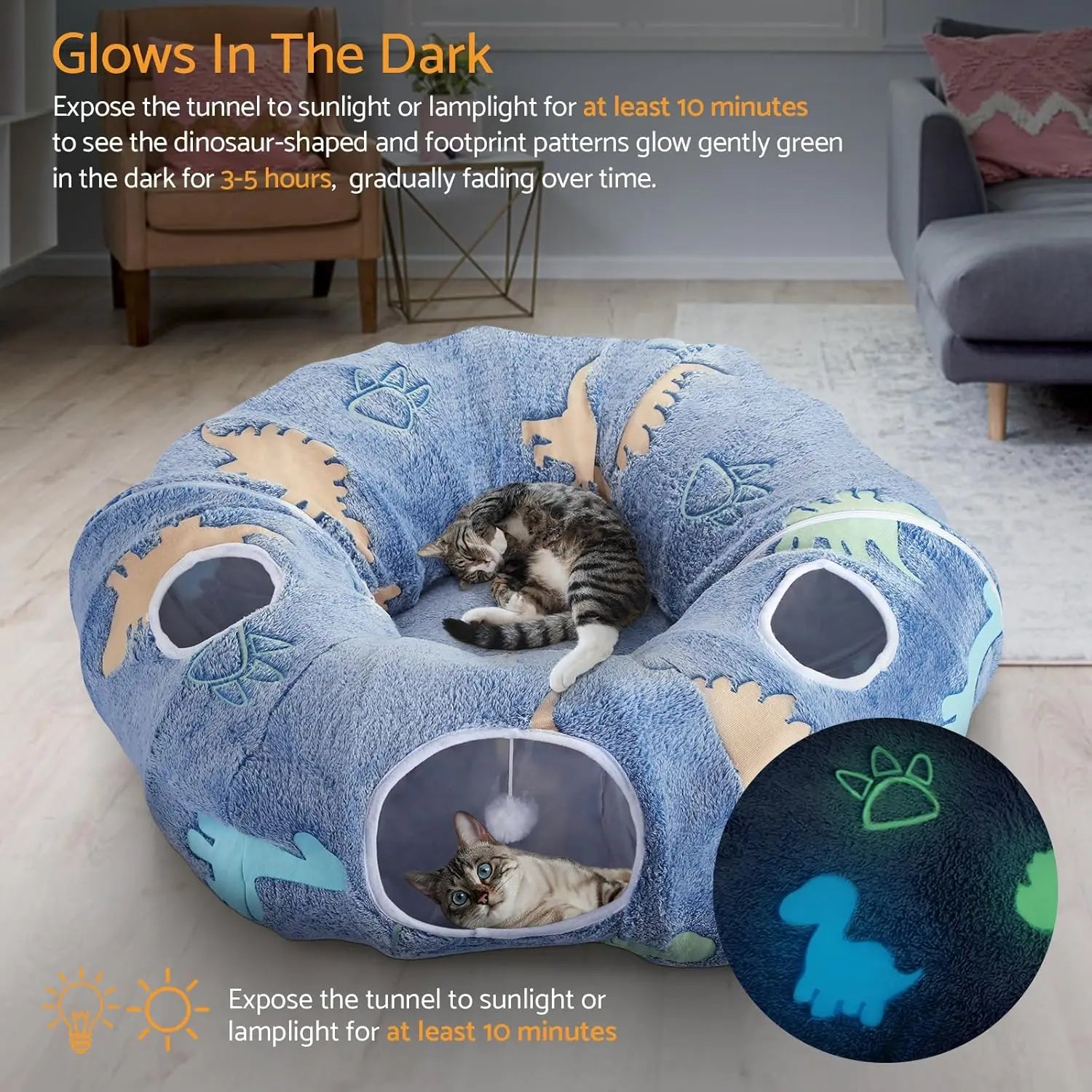 Cat Tunnel Bed for Indoor Cats