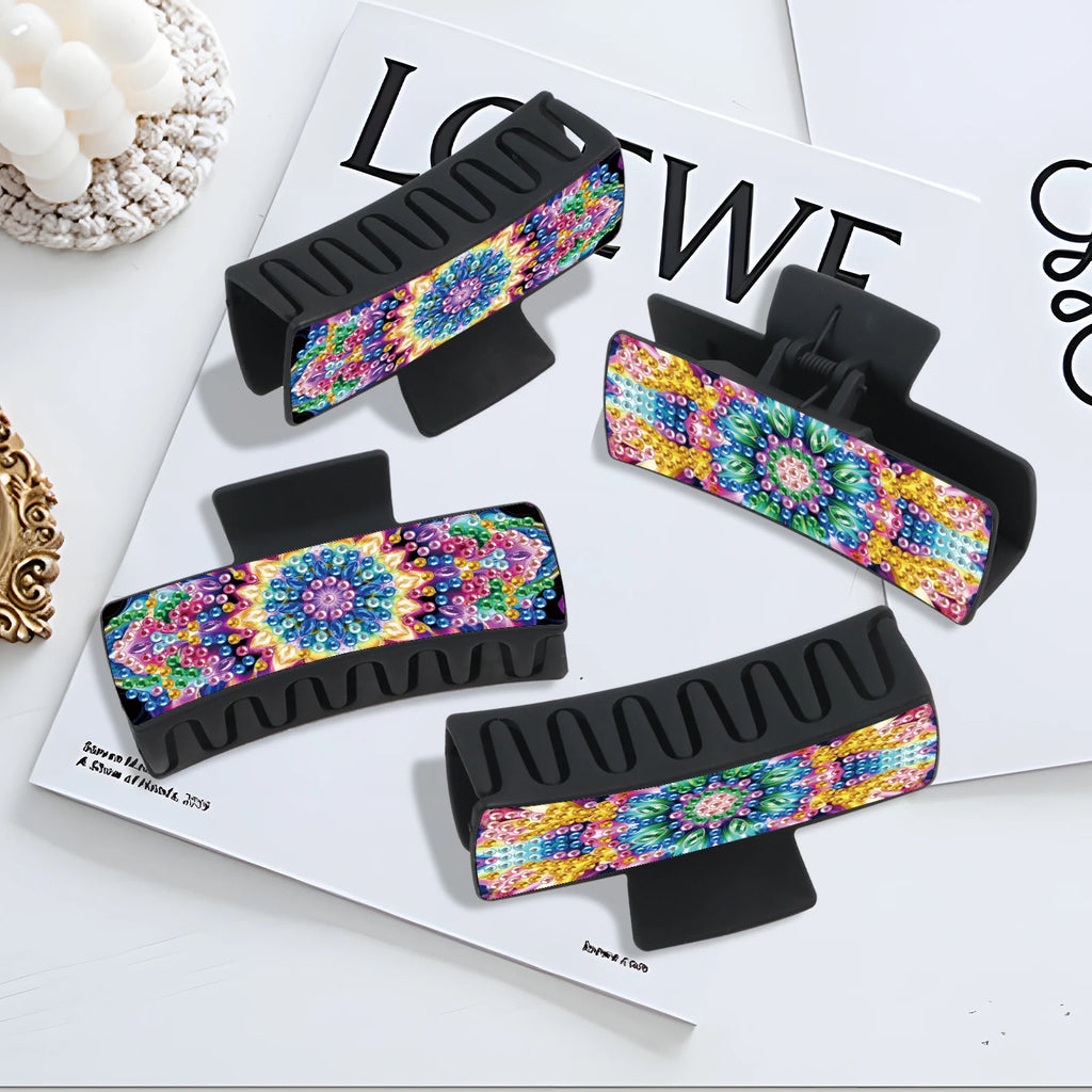 2pcs Diamond Painting Hair Claw Clips Kits for Adults