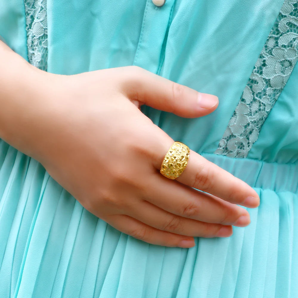 Gold-plated sterling silver ring