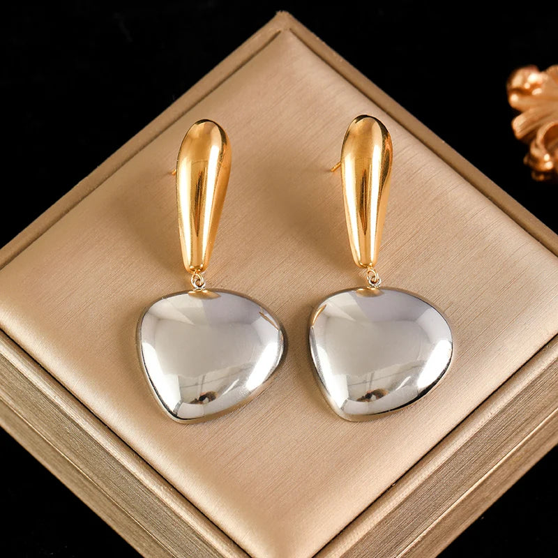 Stainless Steel Exaggerated Geometric Earrings