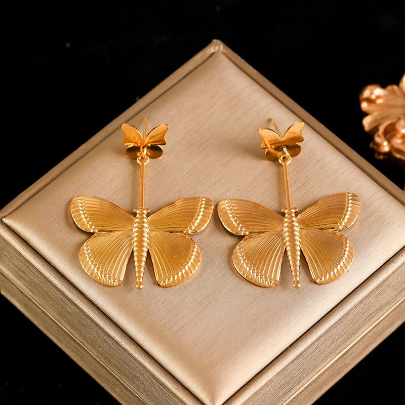 Stainless Steel Exaggerated Geometric Earrings