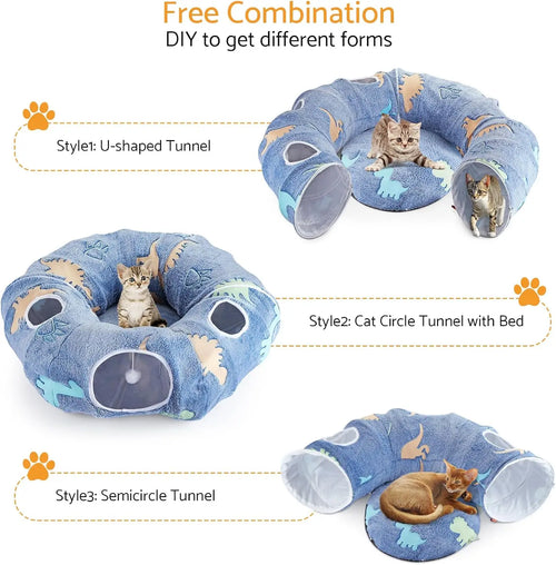 Cat Tunnel Bed for Indoor Cats