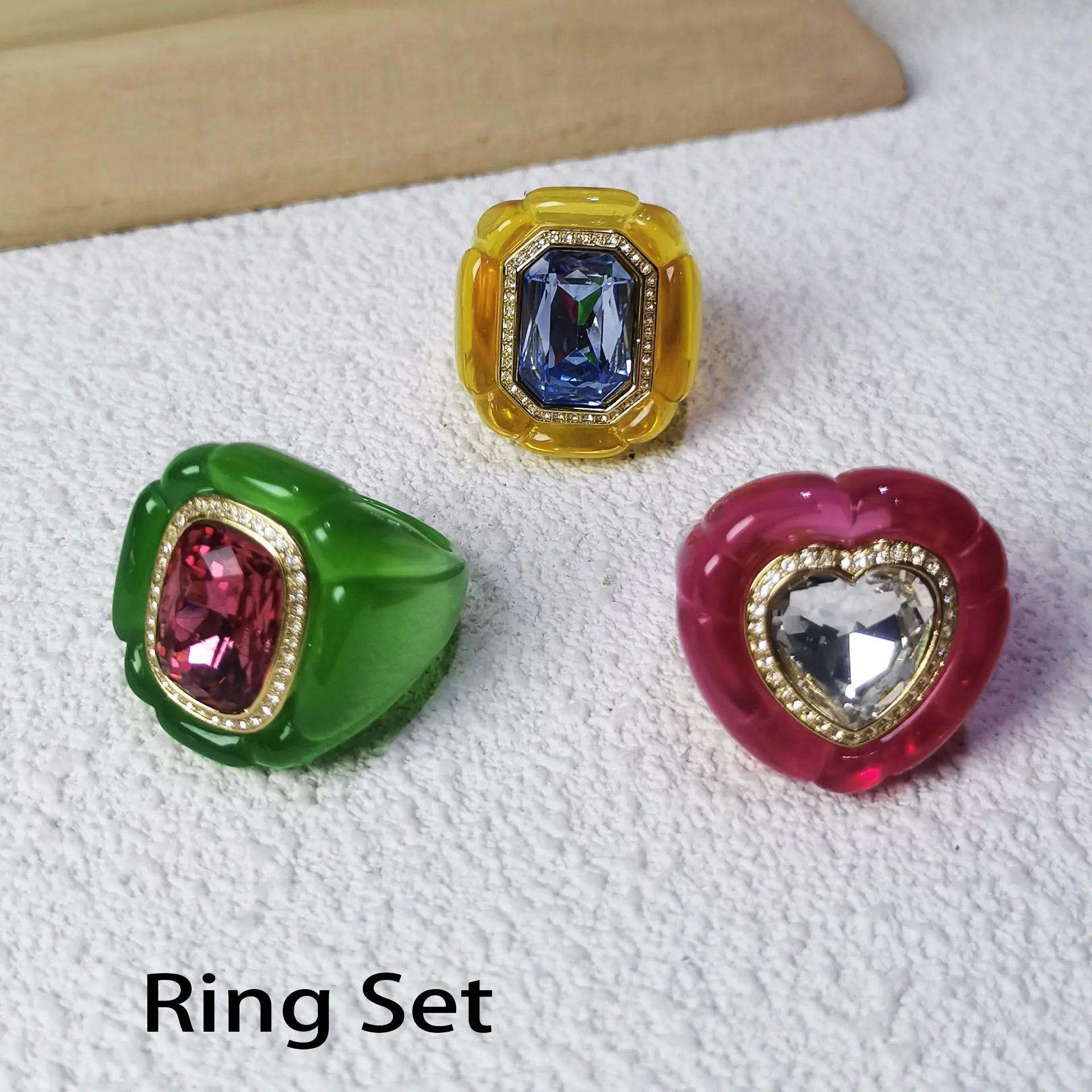 New Original Pillow Shaped Heart Series Necklace Earrings for Women Jewelry Set Party Accessories