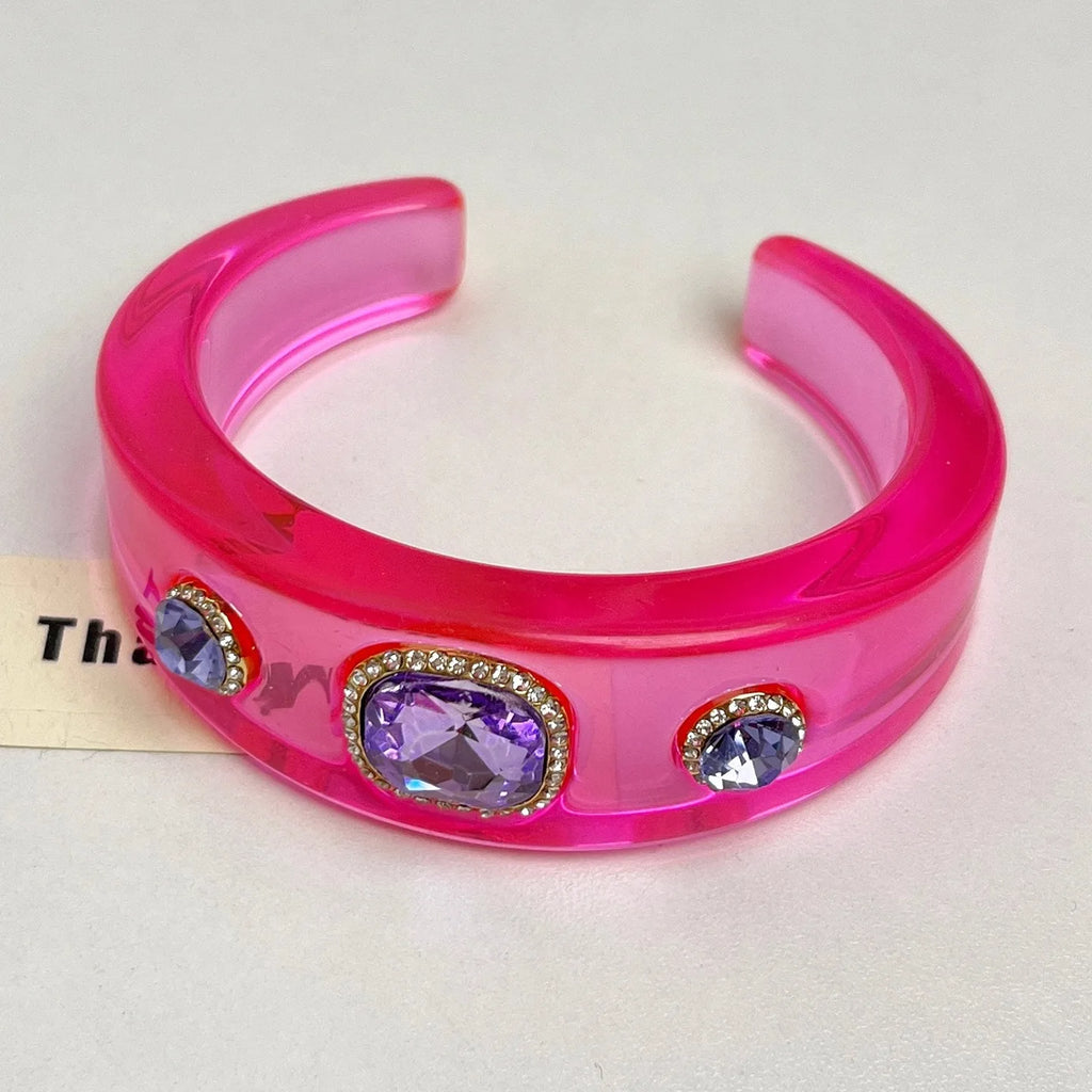 Fashion Rhinestone Wide Cuff Bracelet