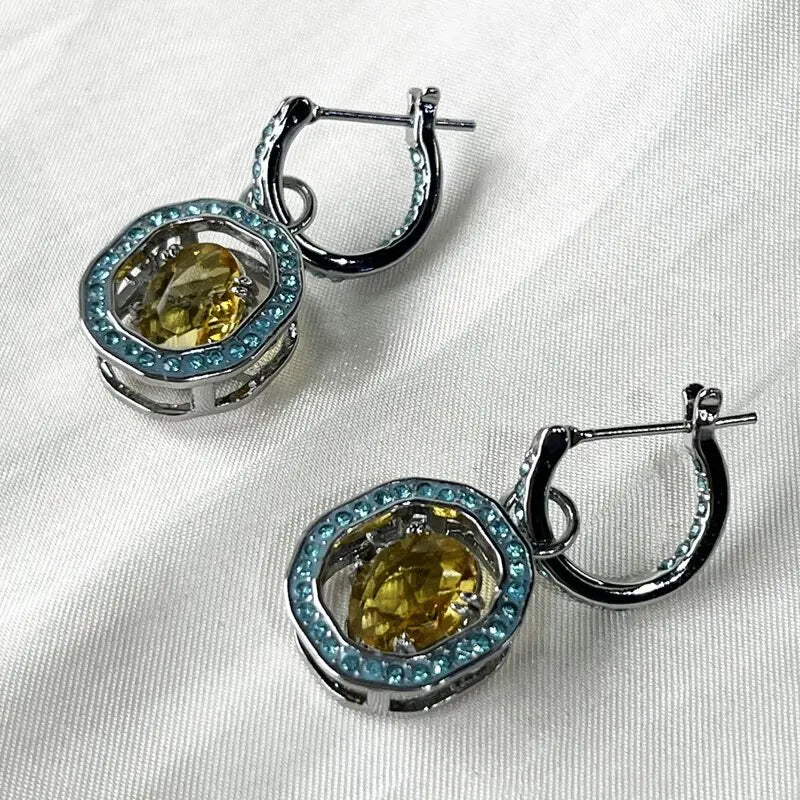 New Original Pillow Shaped Heart Series Necklace Earrings for Women Jewelry Set Party Accessories