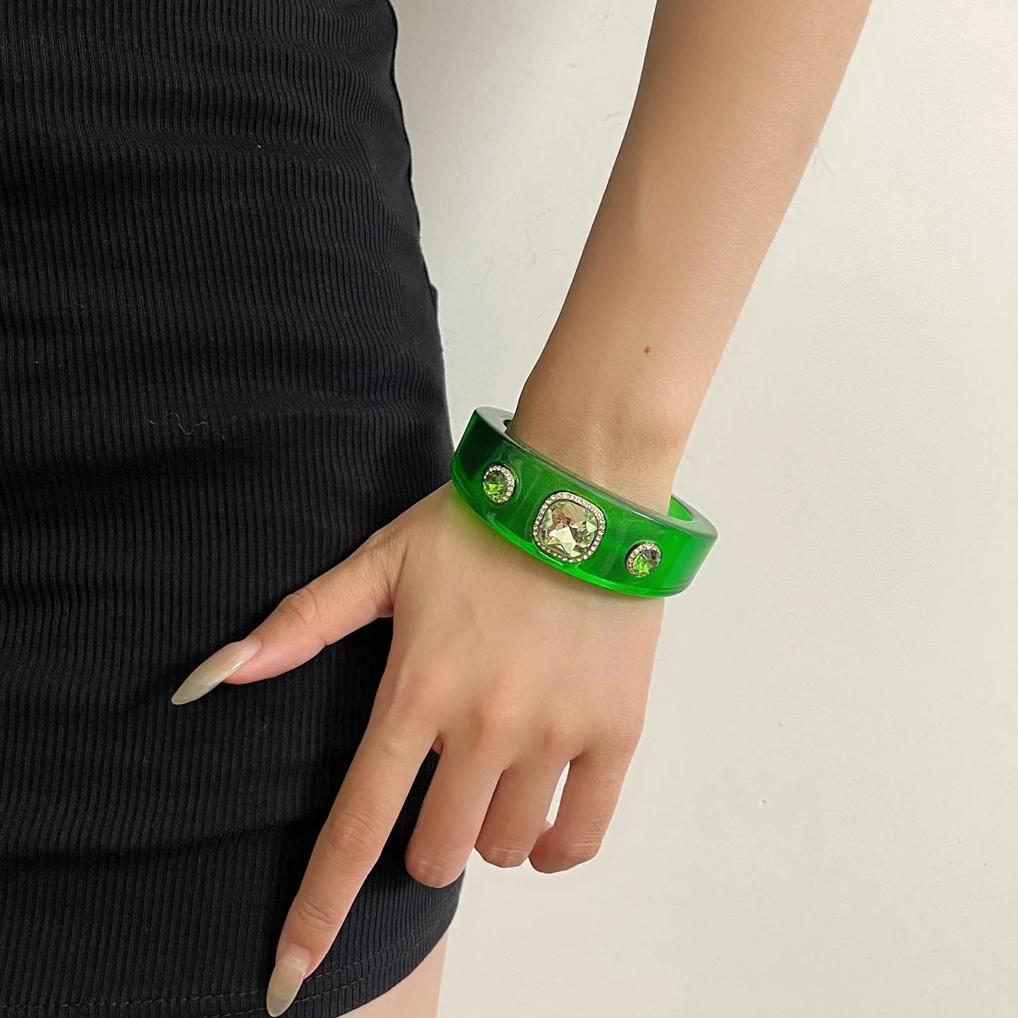 Fashion Rhinestone Wide Cuff Bracelet