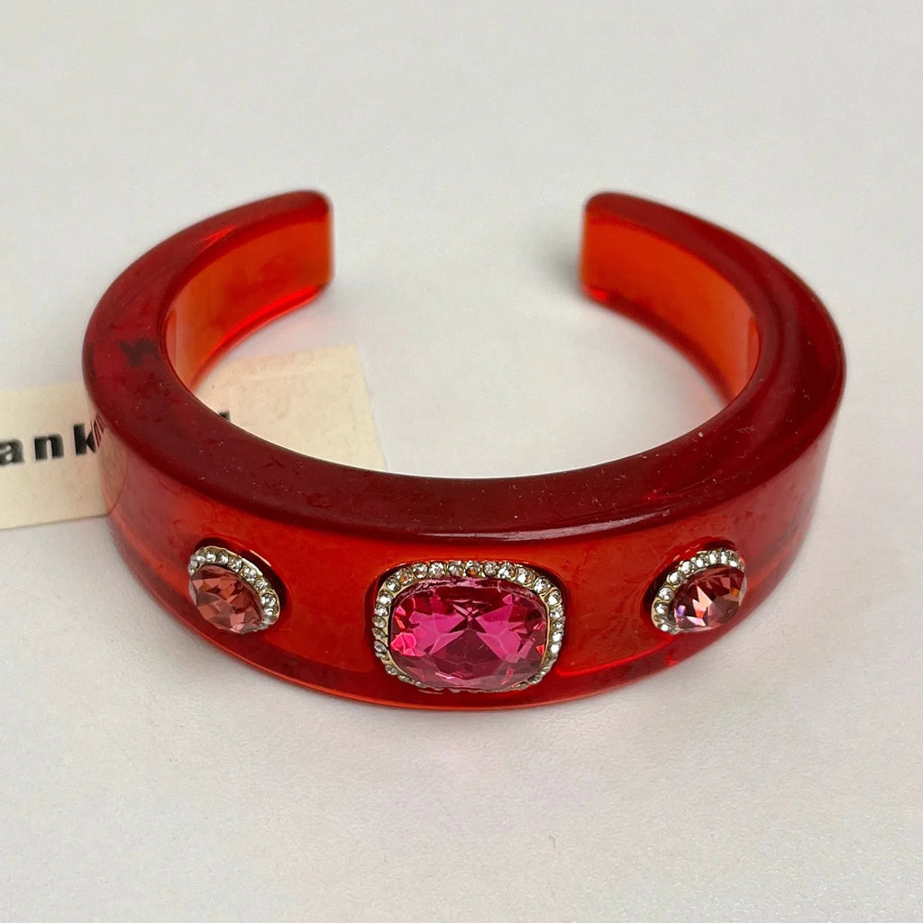 Fashion Rhinestone Wide Cuff Bracelet