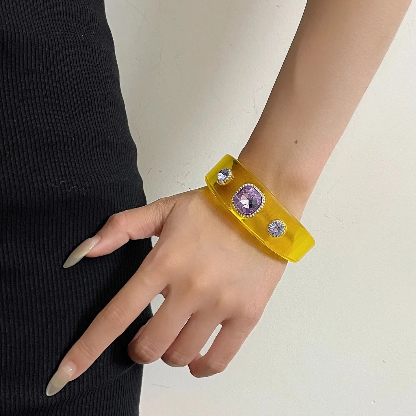 Fashion Rhinestone Wide Cuff Bracelet