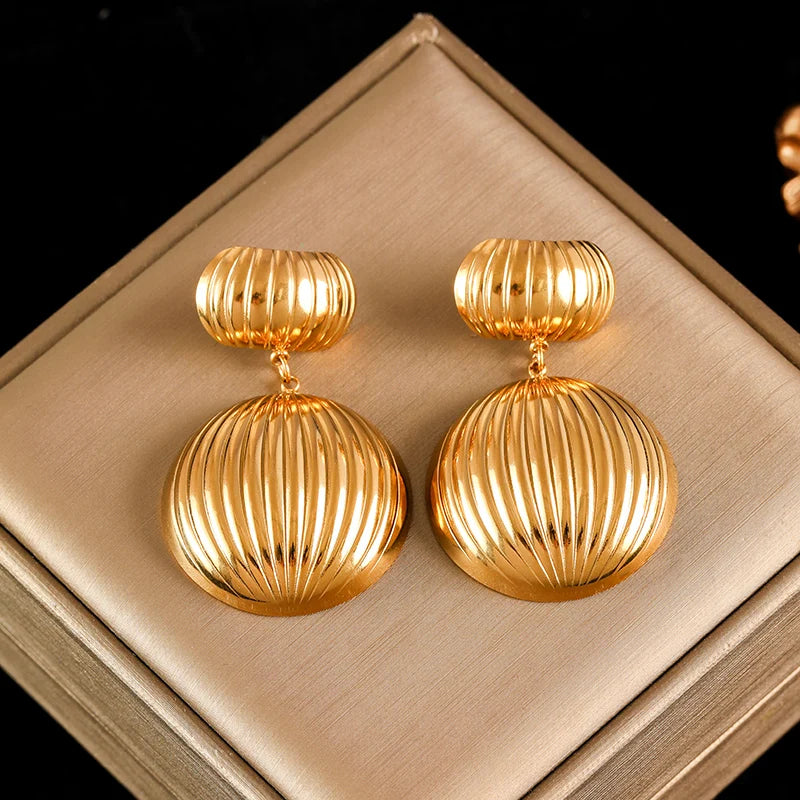 Stainless Steel Exaggerated Geometric Earrings